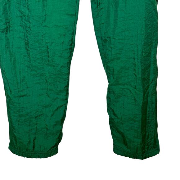 Vintage Reebok Size Large Green Tapered Leg Windbreaker Track Pants - Picture 3 of 7